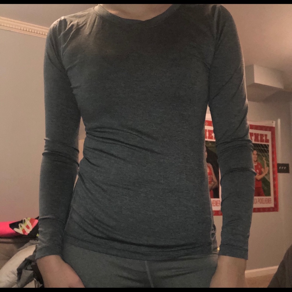 Gray dri-fit top
